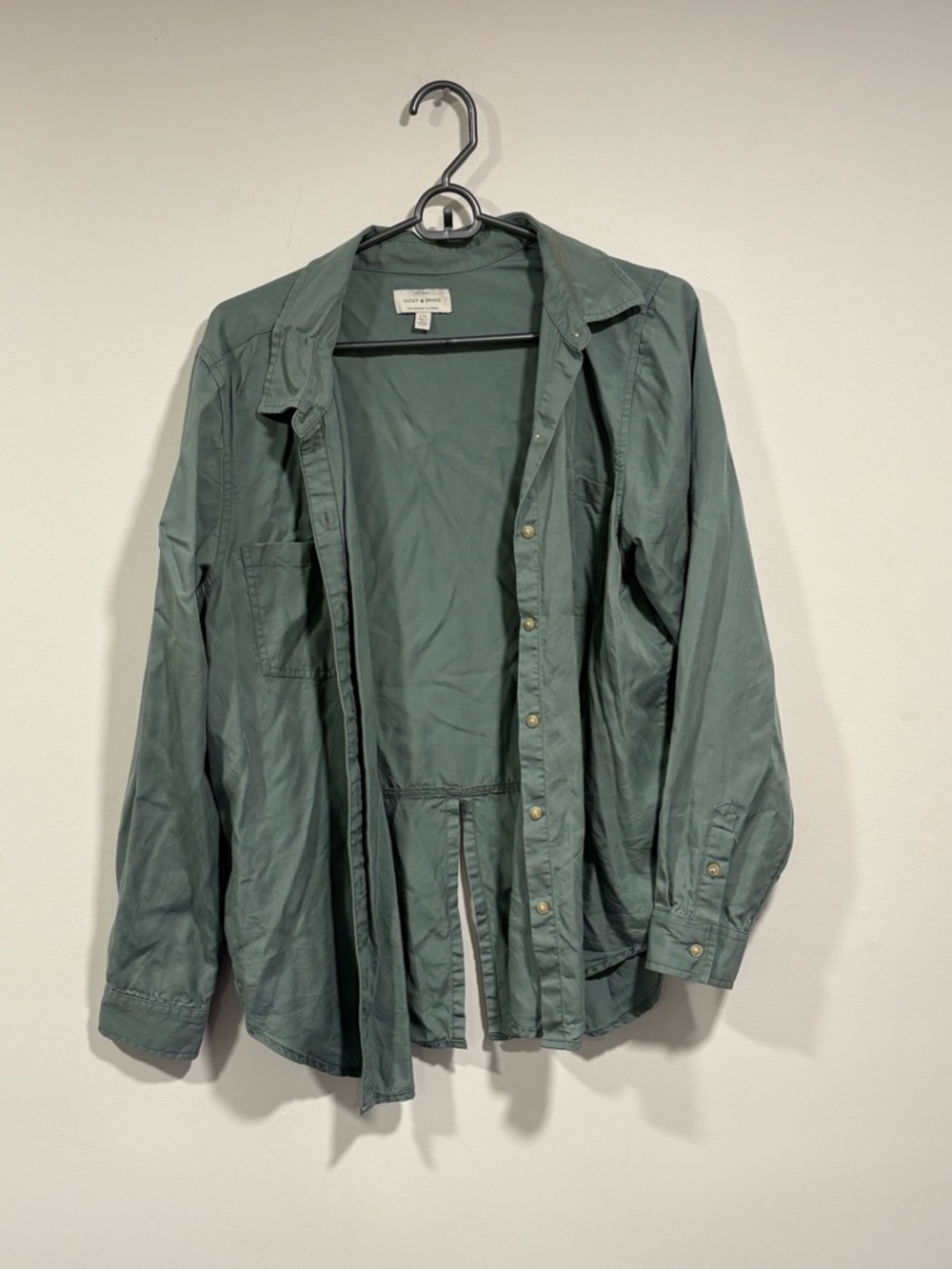 Lucky Brand Mint Green Button-Front Shirt